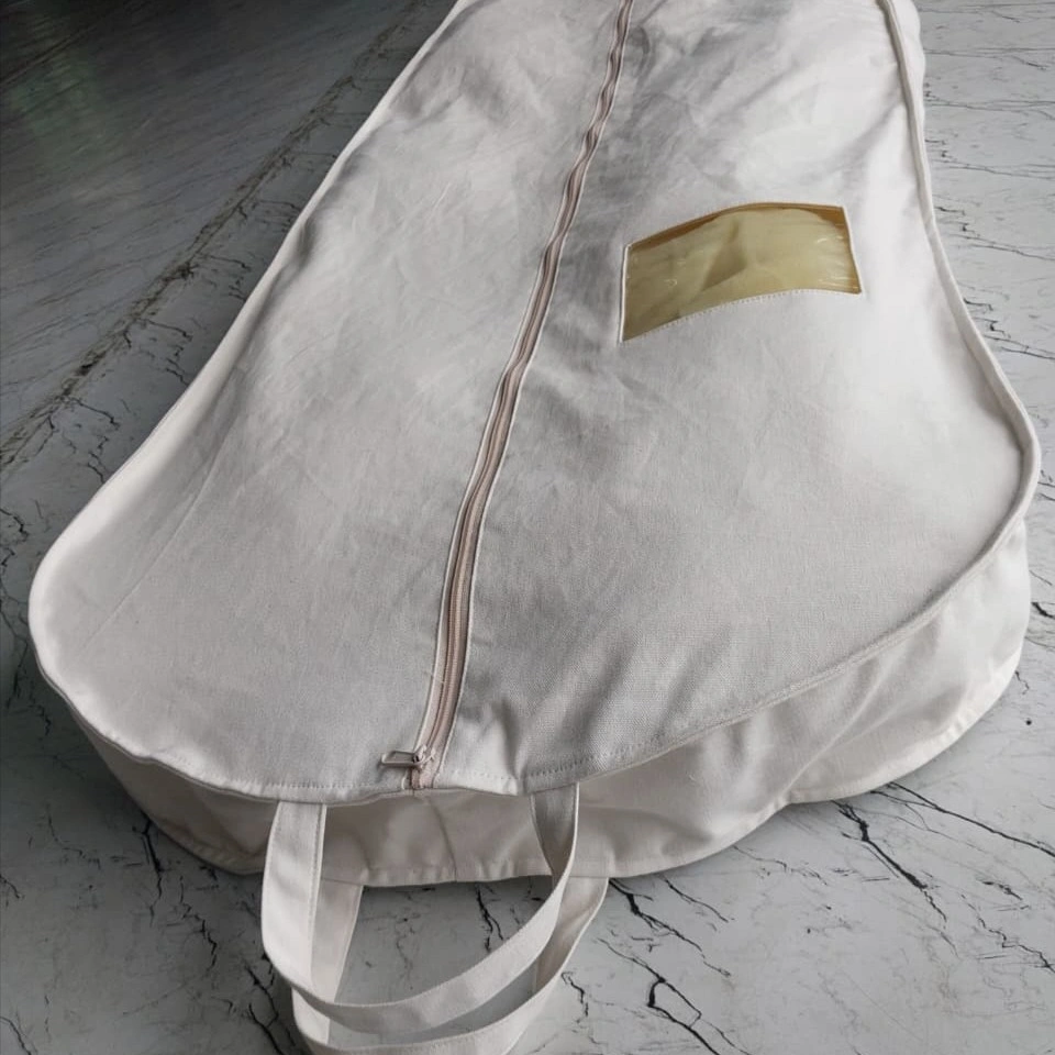 Cotton Garment Bag with 6-Inch Gusset for Wide Clothes