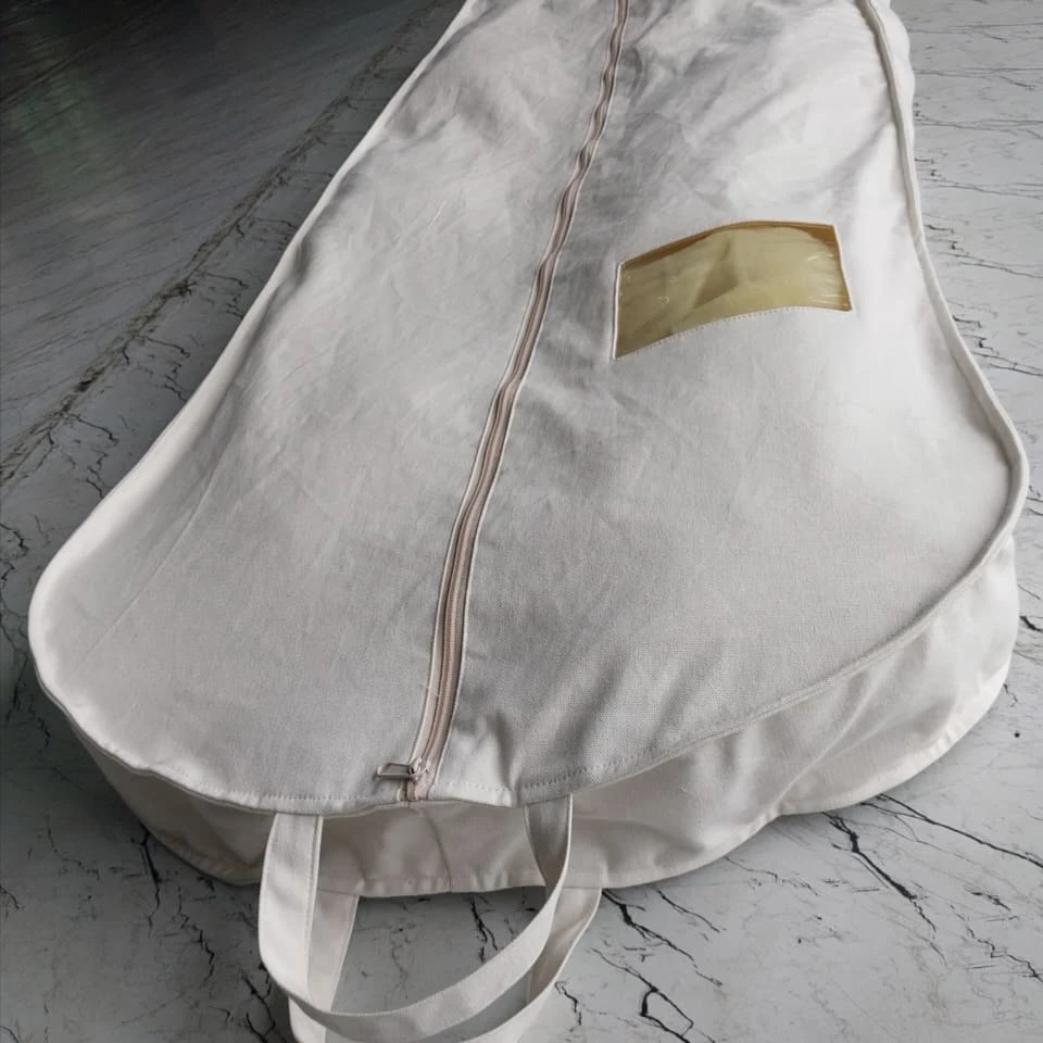 Washable cotton garment bag with viewing window